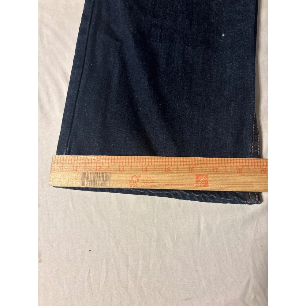 Gap 1969 Straight Leg Jeans Kids 16 Dark Wash Indigo‎  Whiskered Denim